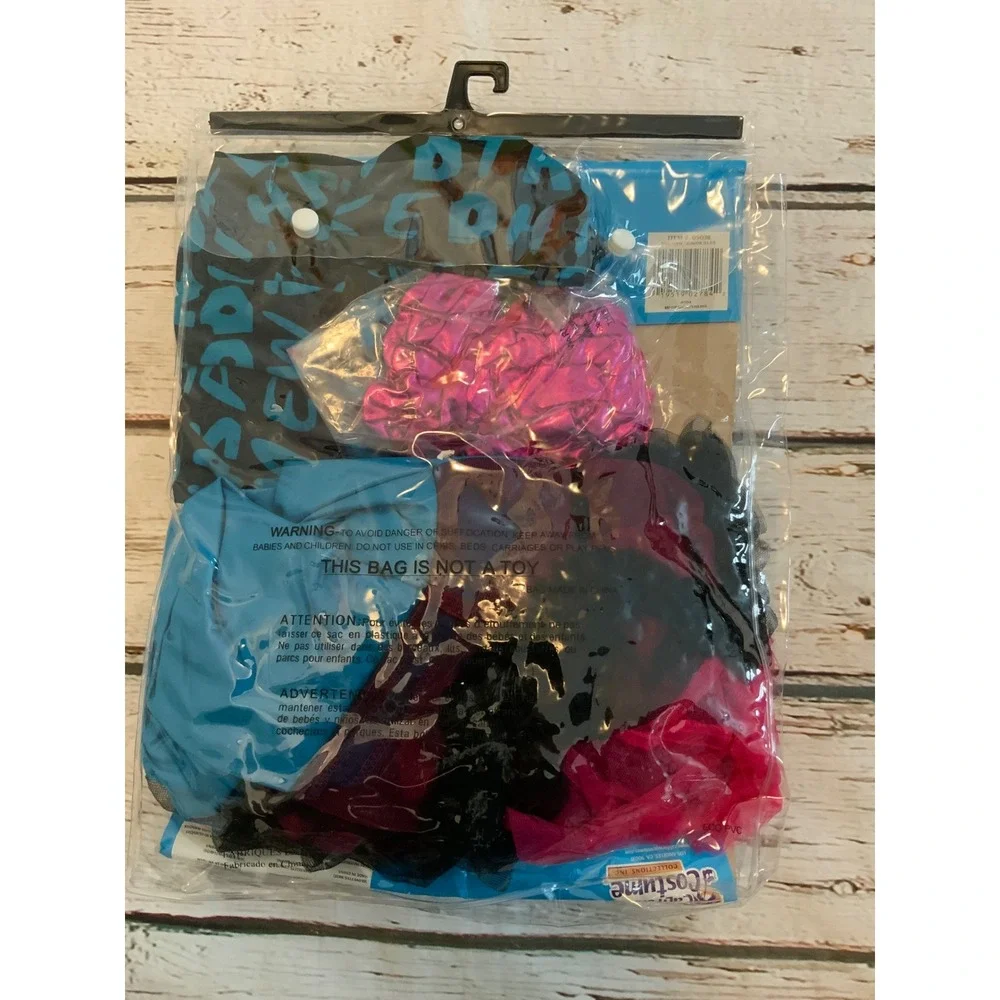 California Costumes Valley Girl 80s Retro Teen Costume Set Blue Pink Junior 7-9